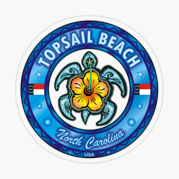 Item preview, Topsail Beach North Carolina sea turtle hibiscus designed and sold by studioss76.