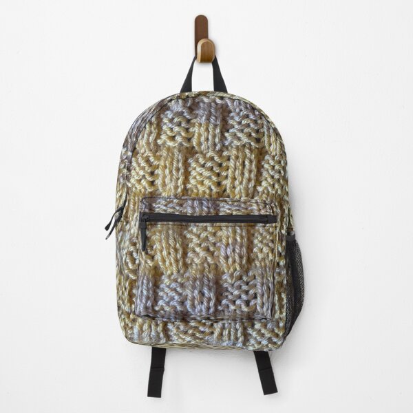 Item preview, yellow and purple basket weave stitch designed and sold by thebentknitter.