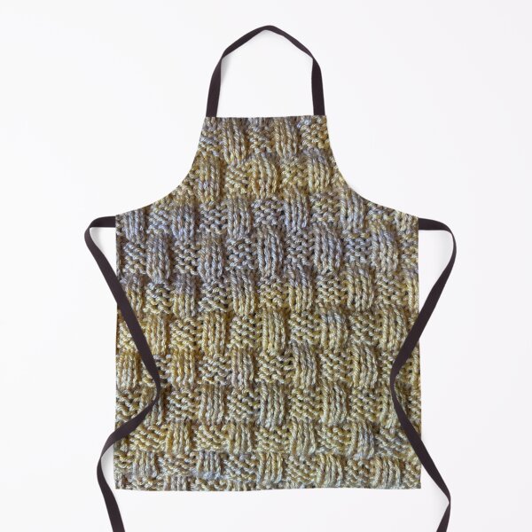 Item preview, yellow and purple basket weave stitch designed and sold by thebentknitter.