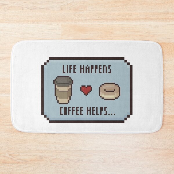 Item preview, Pixel Coffee Love: Life Happens, Coffee Helps... designed and sold by ThePixeler.