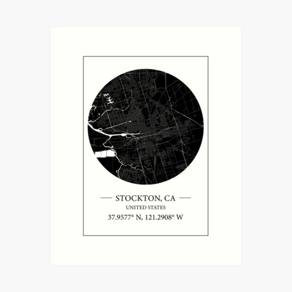 Item preview, Stockton map designed and sold by Mapmingle.