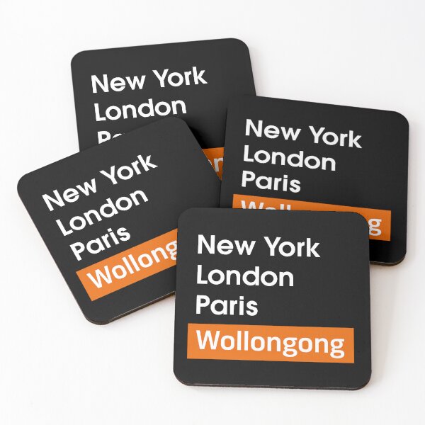 Item preview, New York - London - Paris - Wollongong (White Text) designed and sold by Wonderbouy.