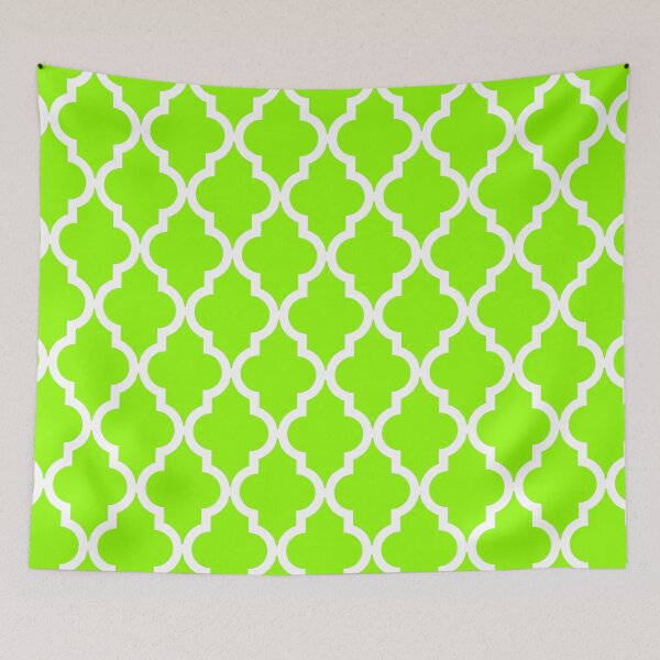 Item preview, Lime Green Moroccan Quatrefoil Pattern designed and sold by Jared Davies.
