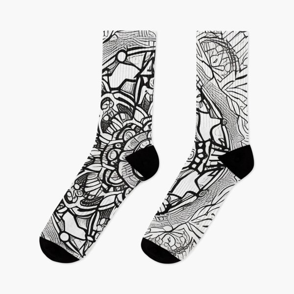 Item preview, Aztec mandala in black and white designed and sold by MandalasShops.