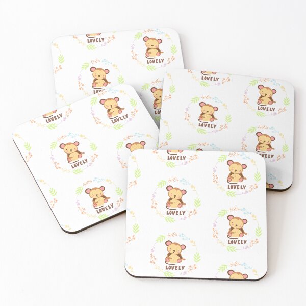 Item preview, "Cute Lovely Monkey with Floral Wreath" designed and sold by hjian8219.