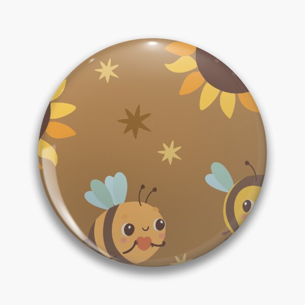 Item preview,  "Seamless Pattern with Bees & Sunflowers" designed and sold by hjian8219.