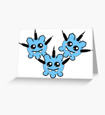 Little Blue Monsters Greeting Card