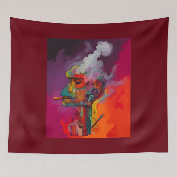 Item preview, Psychedelic Cuban Dreams- Surreal Smoke in Generative AI Abstract IndoEuropean Haze designed and sold by OlfactoART Studio.