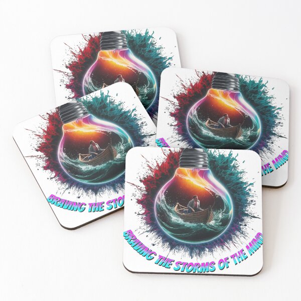 Item preview, Braving the storms of the mind. AI designed and sold by JonathanP514.