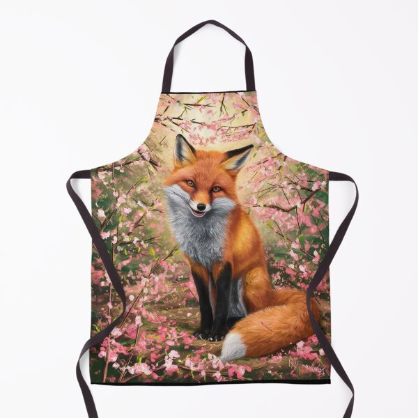 Artikelvorschau, Fuchs-Porträt. Fuchs mit Kirschblüte, Fuchs-Malerei, Leonardo da Vinci-Stil entworfen und verkauft von FoxVibes.
