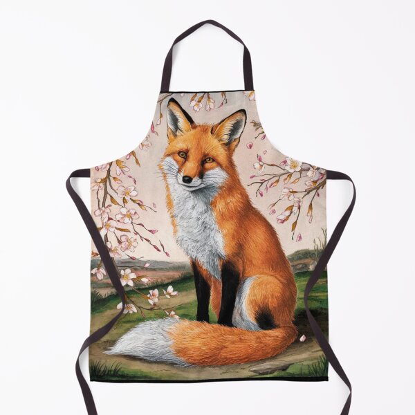 Artikelvorschau, Fuchs-Porträt. Fuchs mit Kirschblüte, Fuchs-Malerei, Leonardo da Vinci-Stil entworfen und verkauft von FoxVibes.