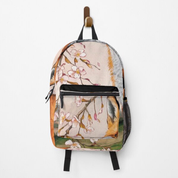 Item preview, Fox Portrait. Fox with cherry blossom, fox painting, Leonardo da Vinci style designed and sold by FoxVibes.