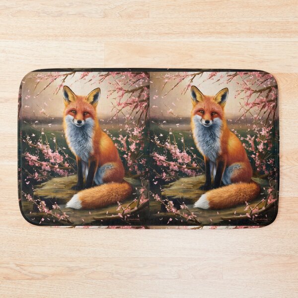 Artikelvorschau, Fuchs-Porträt. Fuchs mit Kirschblüte, Fuchs-Malerei, Leonardo da Vinci-Stil entworfen und verkauft von FoxVibes.