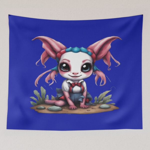 Item preview, Harley The Axolotl, Product Colour: Azure Blue designed and sold by Midnight Veil Designs.
