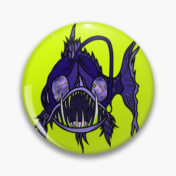 Item preview, scary lantern fish traditional tattoo style designed and sold by bloodfiend69.