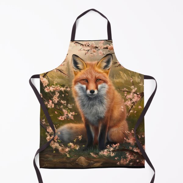 Artikelvorschau, Fuchs-Porträt. Fuchs mit Kirschblüte, Fuchs-Malerei, Leonardo da Vinci-Stil entworfen und verkauft von FoxVibes.