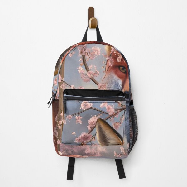 Item preview, Fox Portrait. Fox with cherry blossom, fox painting, Leonardo da Vinci style designed and sold by FoxVibes.