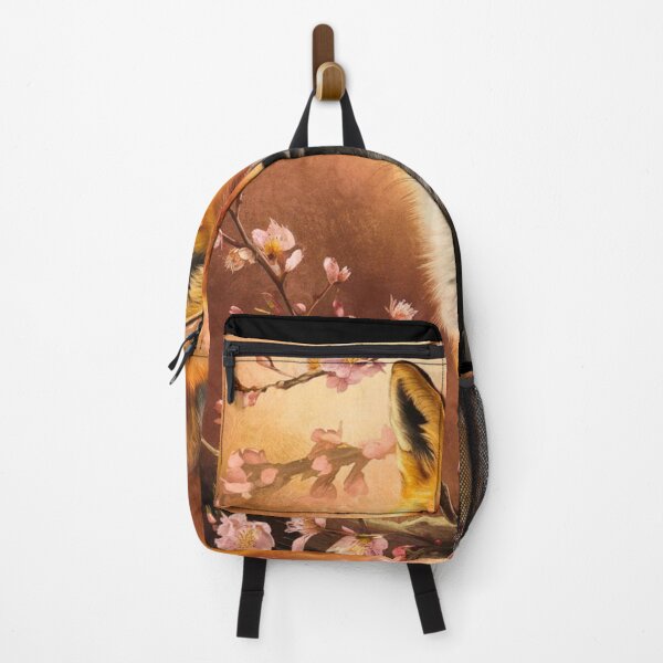 Item preview, Fox Portrait. Fox with cherry blossom, fox painting, Leonardo da Vinci style designed and sold by FoxVibes.