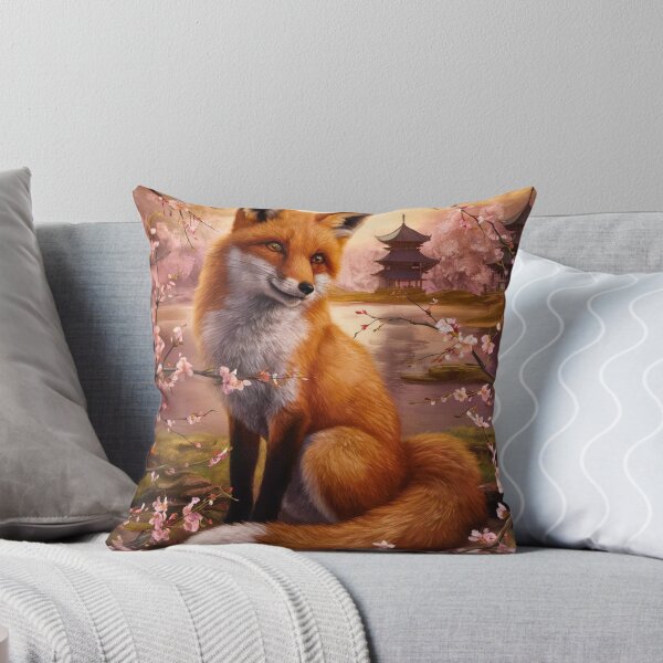 Artikelvorschau, Fuchs-Porträt. Fuchs mit Kirschblüte, Fuchs-Malerei, Leonardo da Vinci-Stil entworfen und verkauft von FoxVibes.