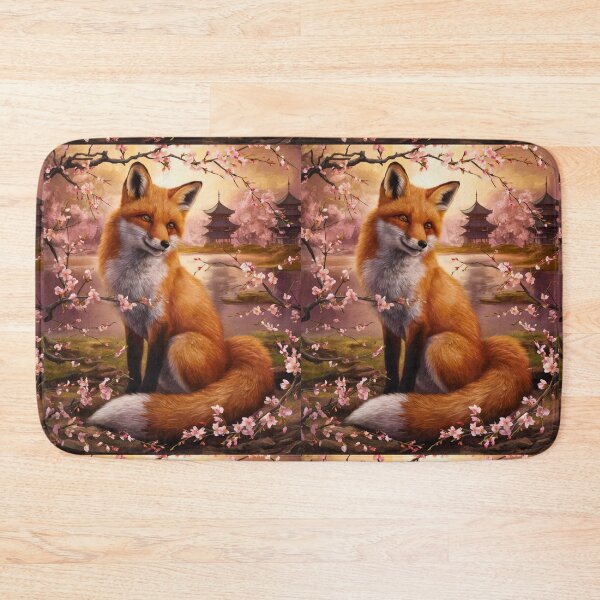 Artikelvorschau, Fuchs-Porträt. Fuchs mit Kirschblüte, Fuchs-Malerei, Leonardo da Vinci-Stil entworfen und verkauft von FoxVibes.
