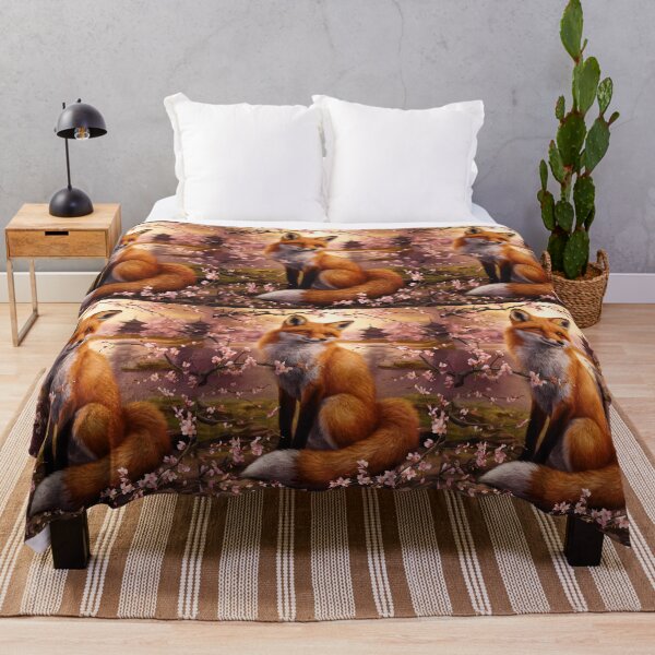 Artikelvorschau, Fuchs-Porträt. Fuchs mit Kirschblüte, Fuchs-Malerei, Leonardo da Vinci-Stil entworfen und verkauft von FoxVibes.