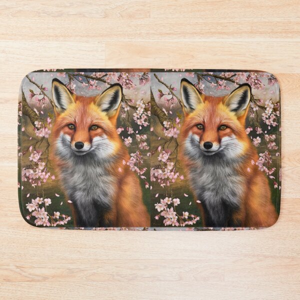 Artikelvorschau, Fuchs-Porträt. Fuchs mit Kirschblüte, Fuchs-Malerei, Leonardo da Vinci-Stil entworfen und verkauft von FoxVibes.