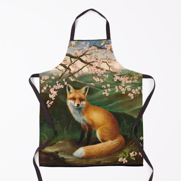 Artikelvorschau, Fuchs-Porträt. Fuchs mit Kirschblüte, Fuchs-Malerei, Leonardo da Vinci-Stil entworfen und verkauft von FoxVibes.
