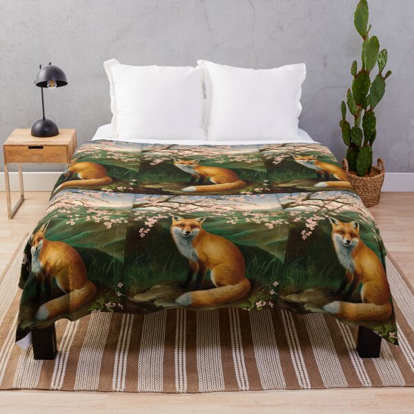 Artikelvorschau, Fuchs-Porträt. Fuchs mit Kirschblüte, Fuchs-Malerei, Leonardo da Vinci-Stil entworfen und verkauft von FoxVibes.