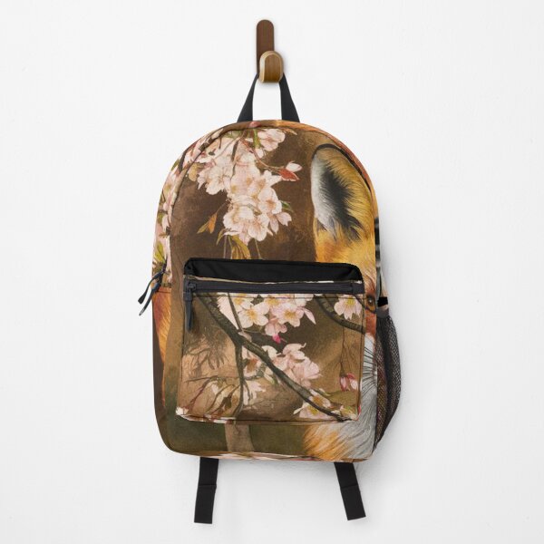 Item preview, Fox Portrait. Fox with cherry blossom, fox painting, Leonardo da Vinci style designed and sold by FoxVibes.