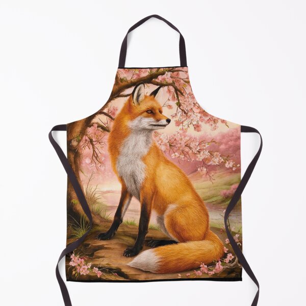 Artikelvorschau, Fuchs-Porträt. Fuchs mit Kirschblüte, Fuchs-Malerei, Leonardo da Vinci-Stil entworfen und verkauft von FoxVibes.