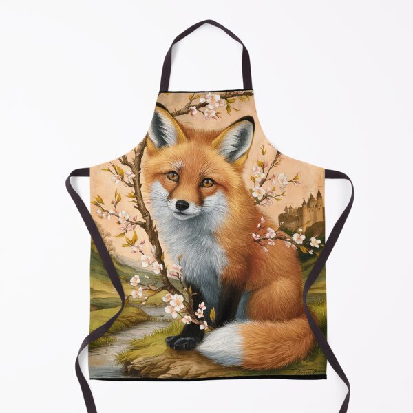 Artikelvorschau, Fuchs-Porträt. Fuchs mit Kirschblüte, Fuchs-Malerei, Leonardo da Vinci-Stil entworfen und verkauft von FoxVibes.