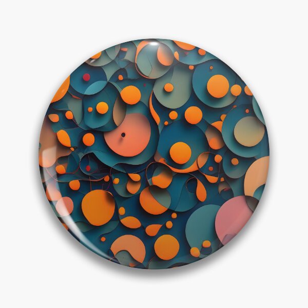 Item preview, Vibrant Orange Circles on Blue Surface designed and sold by MrKATORSKI.