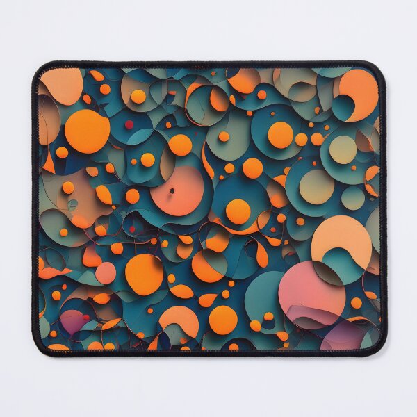 Item preview, Vibrant Orange Circles on Blue Surface designed and sold by MrKATORSKI.