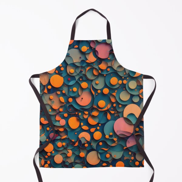Item preview, Vibrant Orange Circles on Blue Surface designed and sold by MrKATORSKI.