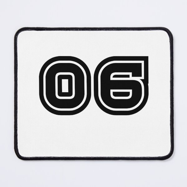 Item preview, 06, six, black, sport designed and sold by Numbers-Art.