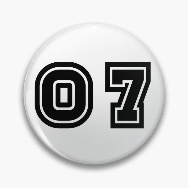 Item preview, 07, seven, black, sport designed and sold by Numbers-Art.