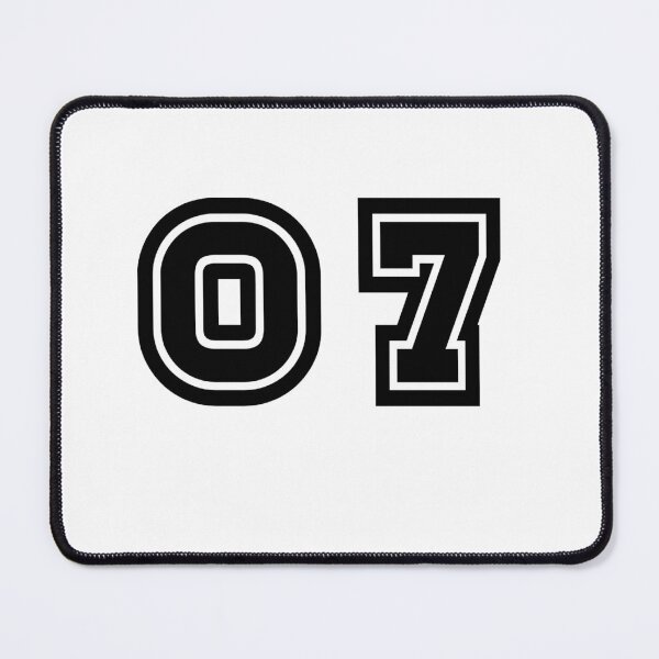 Item preview, 07, seven, black, sport designed and sold by Numbers-Art.