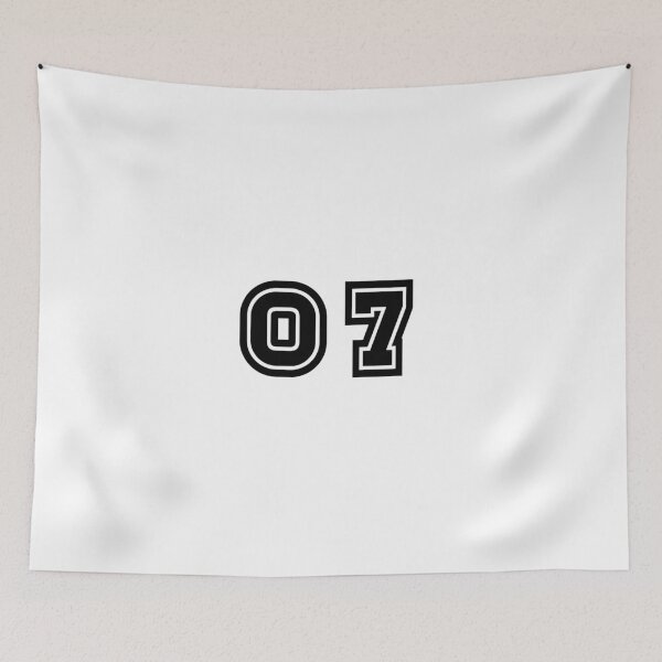 Item preview, 07, seven, black, sport designed and sold by Numbers-Art.