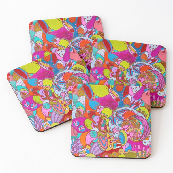 Item preview, 322. Bizarre: Vibrant Abstract Fusion of Acrylic and Gouache designed and sold by Veera Zukova.