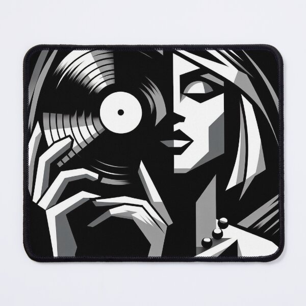 Item preview, DJ Cubism - Monochrome Vinyl Music Abstract designed and sold by DJ-Portable.