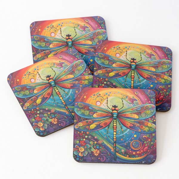 Item preview, Dragonfly 60's Flower Power designed and sold by druidwolfart.