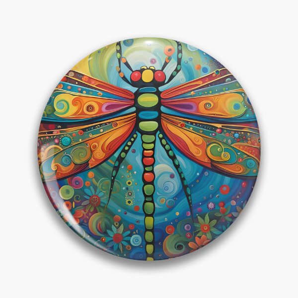 Item preview, Dragonfly 60's Flower Power designed and sold by druidwolfart.
