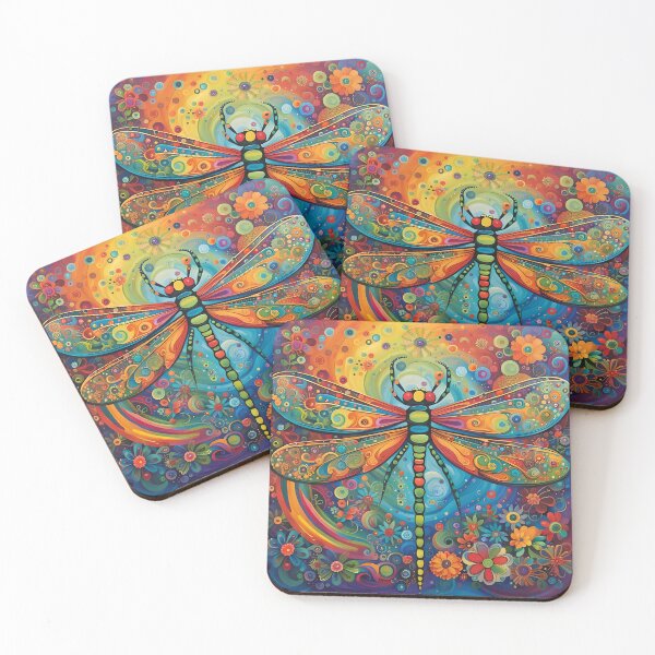 Item preview, Dragonfly 60's Flower Power designed and sold by druidwolfart.
