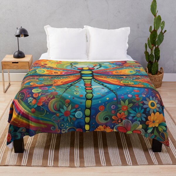 Item preview, Dragonfly 60's Flower Power designed and sold by druidwolfart.