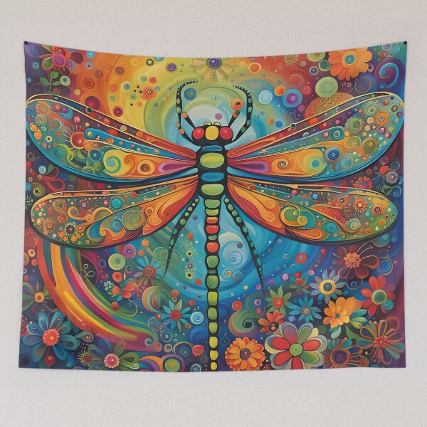 Item preview, Dragonfly 60's Flower Power designed and sold by druidwolfart.