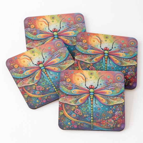 Item preview, Dragonfly 60's Flower Power designed and sold by druidwolfart.