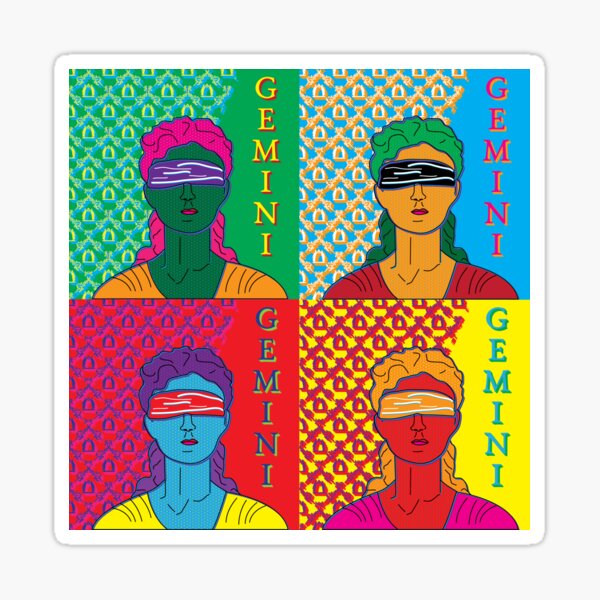 Gemini Pop Art Sticker