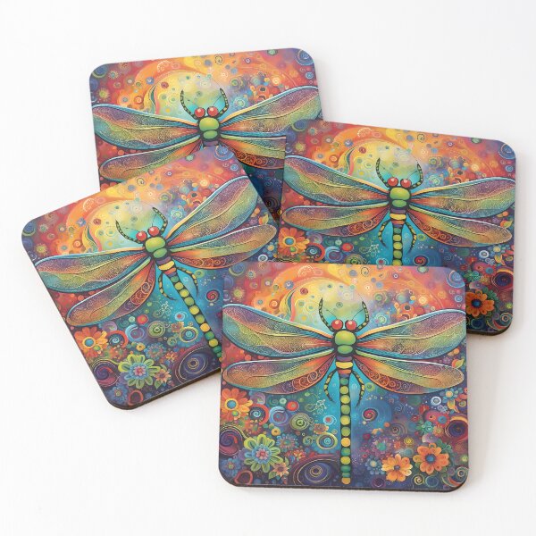 Item preview, Dragonfly 60's Flower Power designed and sold by druidwolfart.