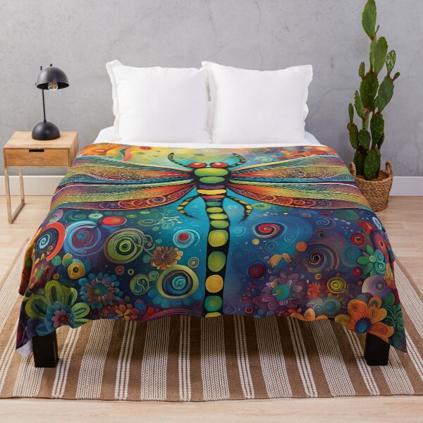 Item preview, Dragonfly 60's Flower Power designed and sold by druidwolfart.