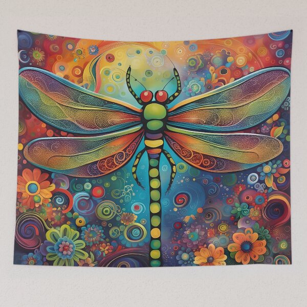 Item preview, Dragonfly 60's Flower Power designed and sold by druidwolfart.